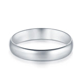 Sterling Silver Wedding Band Ring Round 925 Sterling Silver (4MM)