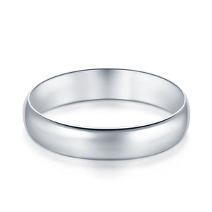 Sterling Silver Wedding Band Ring Round 925 Sterling Silver (5MM)