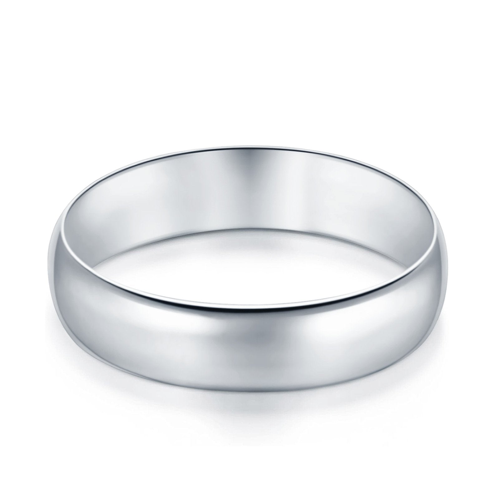 Sterling Silver Wedding Band Ring Round 925 Sterling Silver (7MM)
