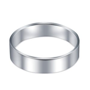 Sterling Silver Wedding Bands Ring Round 925 Sterling Silver (4MM)