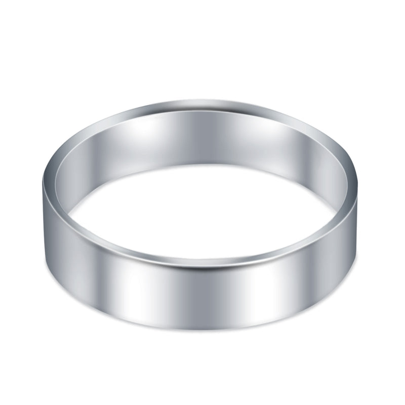 Sterling Silver Wedding Bands Ring Round 925 Sterling Silver (4MM)