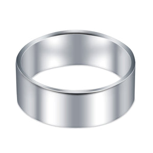 Sterling Silver Wedding Bands Round 925 Sterling Silver (7MM)