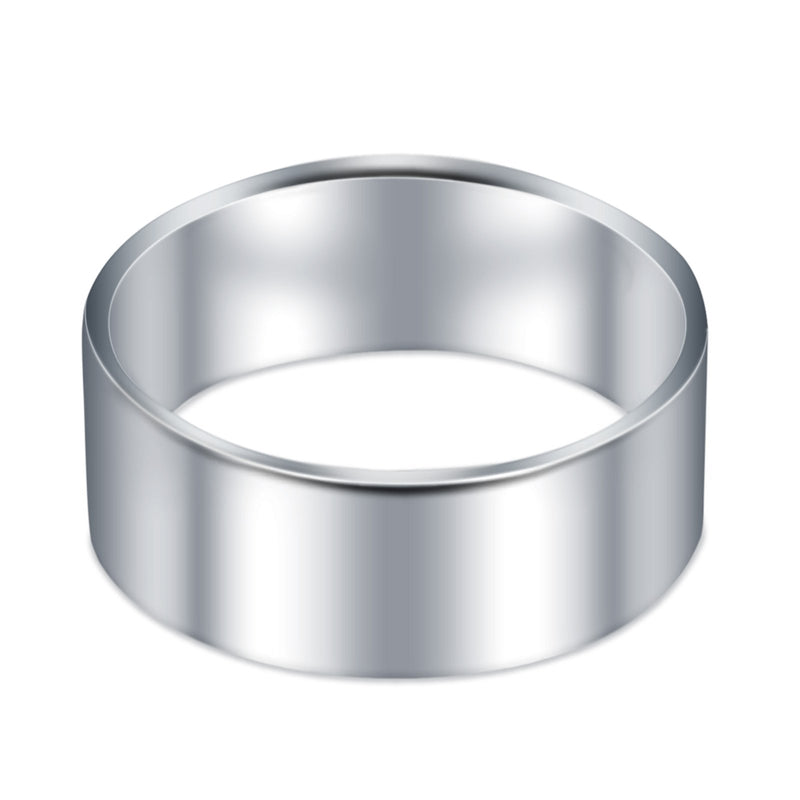 Sterling Silver Wedding Bands Ring Round 925 Sterling Silver (8MM)
