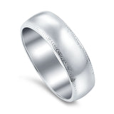 Sterling Silver Round Wedding Band 925 Sterling Silver (6mm)