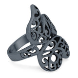 Snake Ring Oxidized Band Solid 925 Sterling Silver Thumb Ring (20mm)