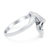 Frog Ring Oxidized Band Solid 925 Sterling Silver Thumb Ring (13mm)