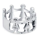Children Oxidized Band Solid 925 Sterling Silver (11mm)