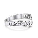 Fashion New Trend Simple Plain Filigree Chevron Midi Ring 925 Sterling Silver