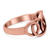 Celtic Ring Oxidized Band Solid 925 Sterling Silver (12mm)