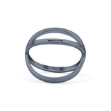 Criss Cross Ring Oxidized Band Solid 925 Sterling Silver Thumb Ring (19mm)