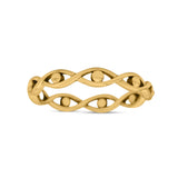 Infinity Bead Evil Eye Stackable Ring Oxidized Band Solid 925 Sterling Silver Thumb Ring (3mm)