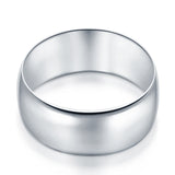 Sterling Silver Wedding Bands Ring Round 925 Sterling Silver (15MM)