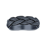 Braided Trending Modern Thick Celtic Woven Design Oxidized Band Solid 925 Sterling Silver Thumb Ring 5mm(0.19)