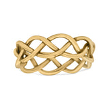 Celtic Knot Infinity Braided Style New Design Oxidized Band Solid 925 Sterling Silver Thumb Ring 5mm