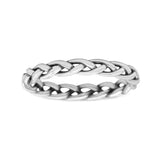 Braided Design Unique Celtic Knot Oxidized Band Solid 925 Sterling Silver Thumb Ring 3mm
