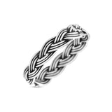 Intricate Weave Braided Knot Promise Oxidized Rope Band New Design Solid 925 Sterling Silver Thumb Ring 5mm
