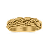 Multi Braided Twisted Rope Woven Knot Oxidized Band Solid 925 Sterling Silver Thumb Ring 6mm