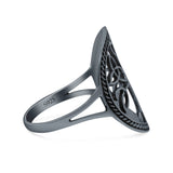 Generations Designer Celtic Tree Of Life Trending Oxidized Ring Band Solid 925 Sterling Silver Thumb Ring (19mm)