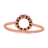 Circle Ring Oxidized Band Solid 925 Sterling Silver (8mm)