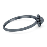 Bali Ring Oxidized Band Solid 925 Sterling Silver Thumb Ring (7mm)