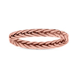 Multi Braided Unique Criss Cross Celtic Oxidized Band Thumb Ring (3mm)