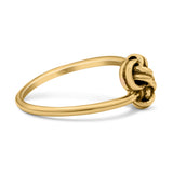 Bold Open Knot Stackable Modern Thich Oxidized Band Solid 925 Sterling Silver Thumb Ring 8mm