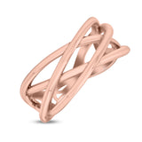 Infinity X Cross Weave Entangle Thumb Ring (9mm)
