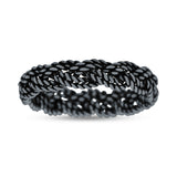 Classic Twisted Rope Ring Braided Oxidized (5mm) 925 Sterling Silver