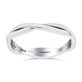 Braid Ring Oxidized Band Solid 925 Sterling Silver Thumb Ring (3mm)