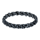 Thin Knot Ring Oxidized Band Solid 925 Sterling Silver Thumb Ring (2mm)