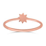 Star Ring Oxidized Band Solid 925 Sterling Silver Thumb Ring (4mm)