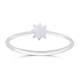 Star Ring Oxidized Band Solid 925 Sterling Silver Thumb Ring (4mm)