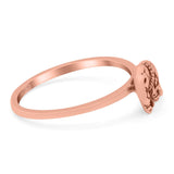 Elephant Ring Oxidized Band Solid 925 Sterling Silver Thumb Ring (7mm)