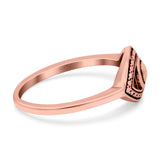 Eye Ring Oxidized Band Solid 925 Sterling Silver (8mm)