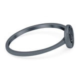 Cactus Ring Oxidized Band Solid 925 Sterling Silver Thumb Ring (7mm)