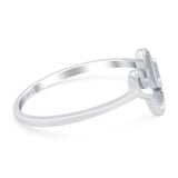 Cactus Ring Oxidized Band Solid 925 Sterling Silver Thumb Ring (9mm)
