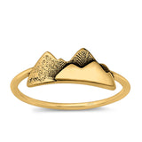 Minimalist Trendy Petite Dainty Snow Mountains Fashion Band Ring Solid 925 Sterling Silver Thumb Ring