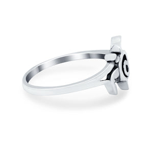 Sterling Silver Wave Turtle Ring Band Round 925 Sterling Silver