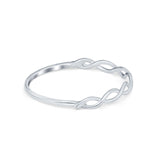 Infinity Band Ring Crisscross Thumb Plain Ring 925 Sterling Silver