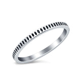 Oxidized Plain Band Ring 925 Sterling Silver