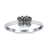 Sterling Silver Plain Ring Butterfly Shape Oxidized 925 Sterling Silver