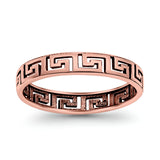 Aztec Ring Oxidized Band Solid 925 Sterling Silver Thumb Ring (4mm)