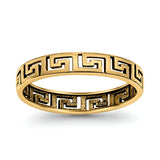 Aztec Ring Oxidized Band Solid 925 Sterling Silver Thumb Ring (4mm)