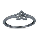 Celtic Triquetra Band Plain Ring 925 Sterling Silver