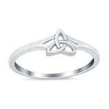 Celtic Triquetra Band Plain Ring 925 Sterling Silver