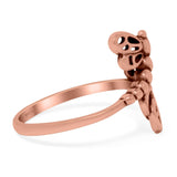 Dragonfly Band Oxidized Ring Solid 925 Sterling Silver Thumb Ring (15mm)