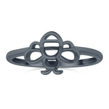 Bumblebee Band Oxidized Ring Solid 925 Sterling Silver Thumb Ring (9mm)