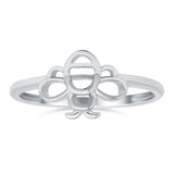 Bumblebee Band Oxidized Ring Solid 925 Sterling Silver Thumb Ring (9mm)