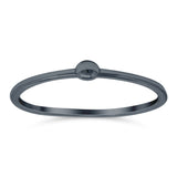 Band Oxidized Ring Solid 925 Sterling Silver Thumb Ring (3mm)