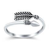 Arrow Oxidized Band Solid 925 Sterling Silver (7mm)